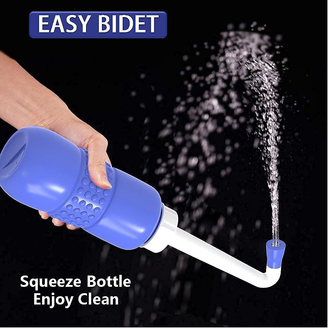 2 PCS Portable Bidet for Toilet, 450ml 15oz Handheld Travel Bidet, High Pressure Leakproof Personal Hygiene Bottle, Postpartum Perineal Cleaner for Women, Outdoor, Camping, Travel, Driver, Home Use