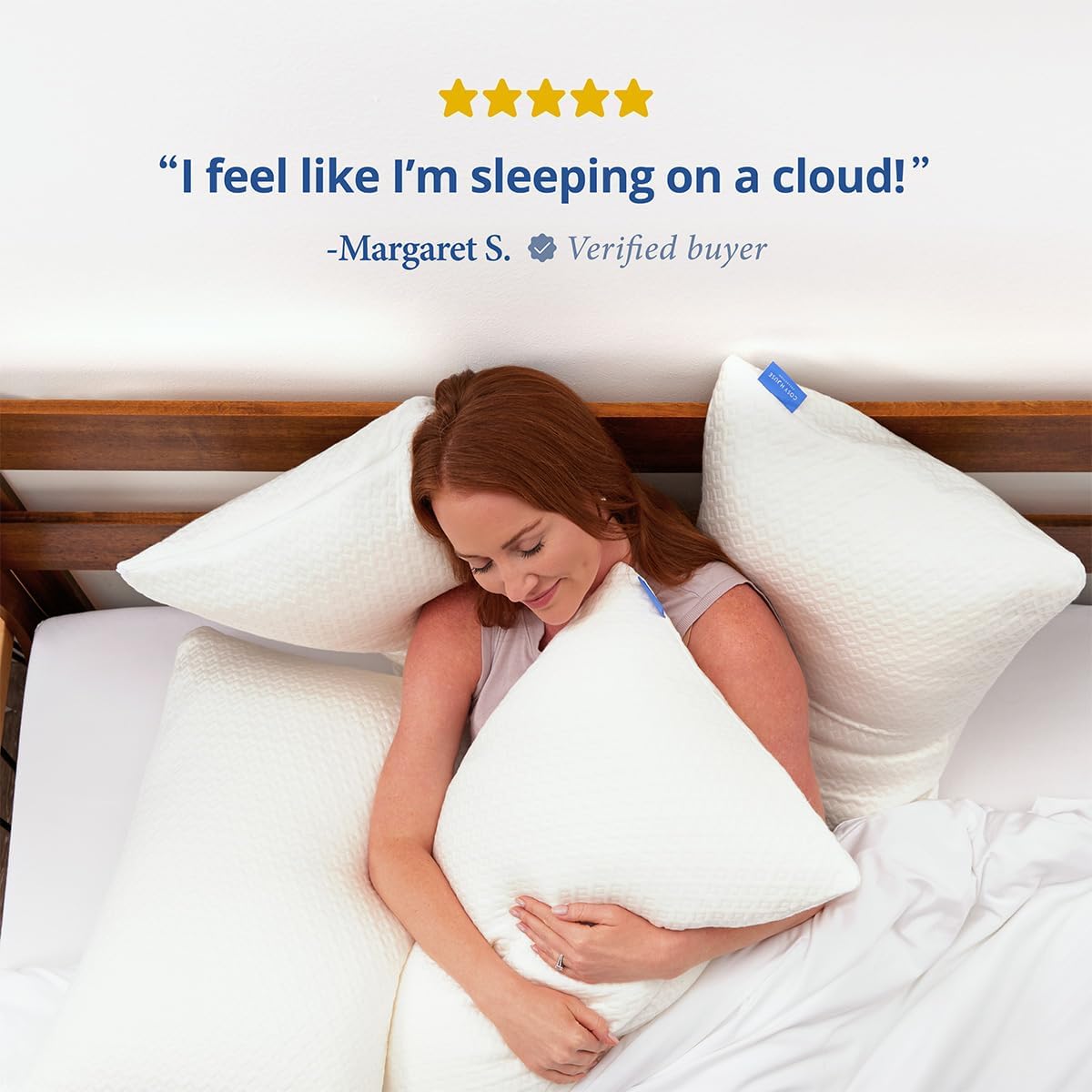 Cosy House Collection Luxury Rayon Derived from Bamboo Shredded Memory Foam Pillow - Adjustable & Removable Fill - Cool & Breathable Cover with Zipper for Side, Back, & Stomach Sleepers (Queen)