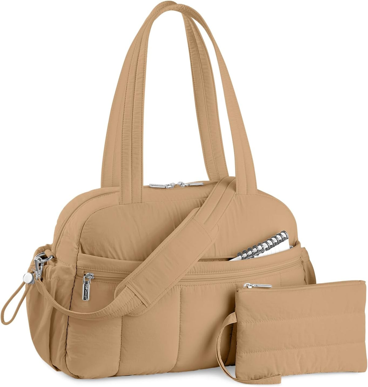 TOPDesign Travel Duffel Bag, Puffy Carry On Overnight, Gym Bag w/Wet Pocket