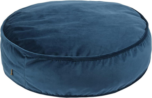 Velvet Floor Pillows Round Chair Cushion Couch Throw Pillow Soft Pouf Seat Mattress Bean Bag for Reading Nook Play Room (25.6", Teal)