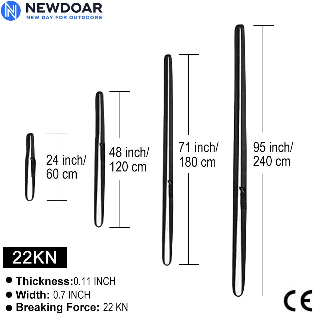 NewDoar 16mm Climbing Sling UIAA CE Certified,23KN EN566 Certified,Climbing Utility Cord Rock Climbing,Creating Anchors System,Rappelling Gear,Perfect for Tree Work