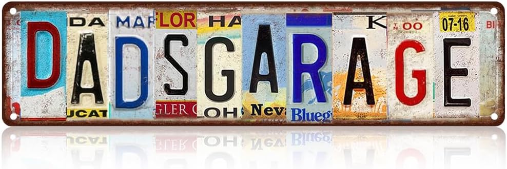 Vintage License Plate LAUNDRY ROOM Sign – 16x4 Inch Rustic Tin Wall Décor for Laundry Area, Utility Room, Farmhouse, Mudroom or Home Washroom