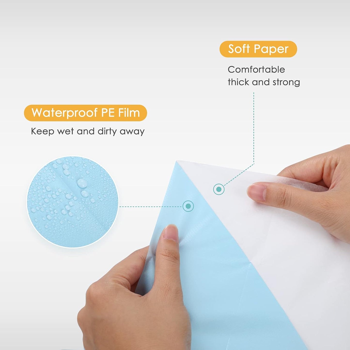 TRIPTIPS Toilet Seat Covers Disposable Travel Pack 60 count｜Faster use-Sticker free｜Waterproof｜XL Disposable Toilet Seat Cover for Adults and Kids, Individually for Public Restroom/Airplane (60pcs)