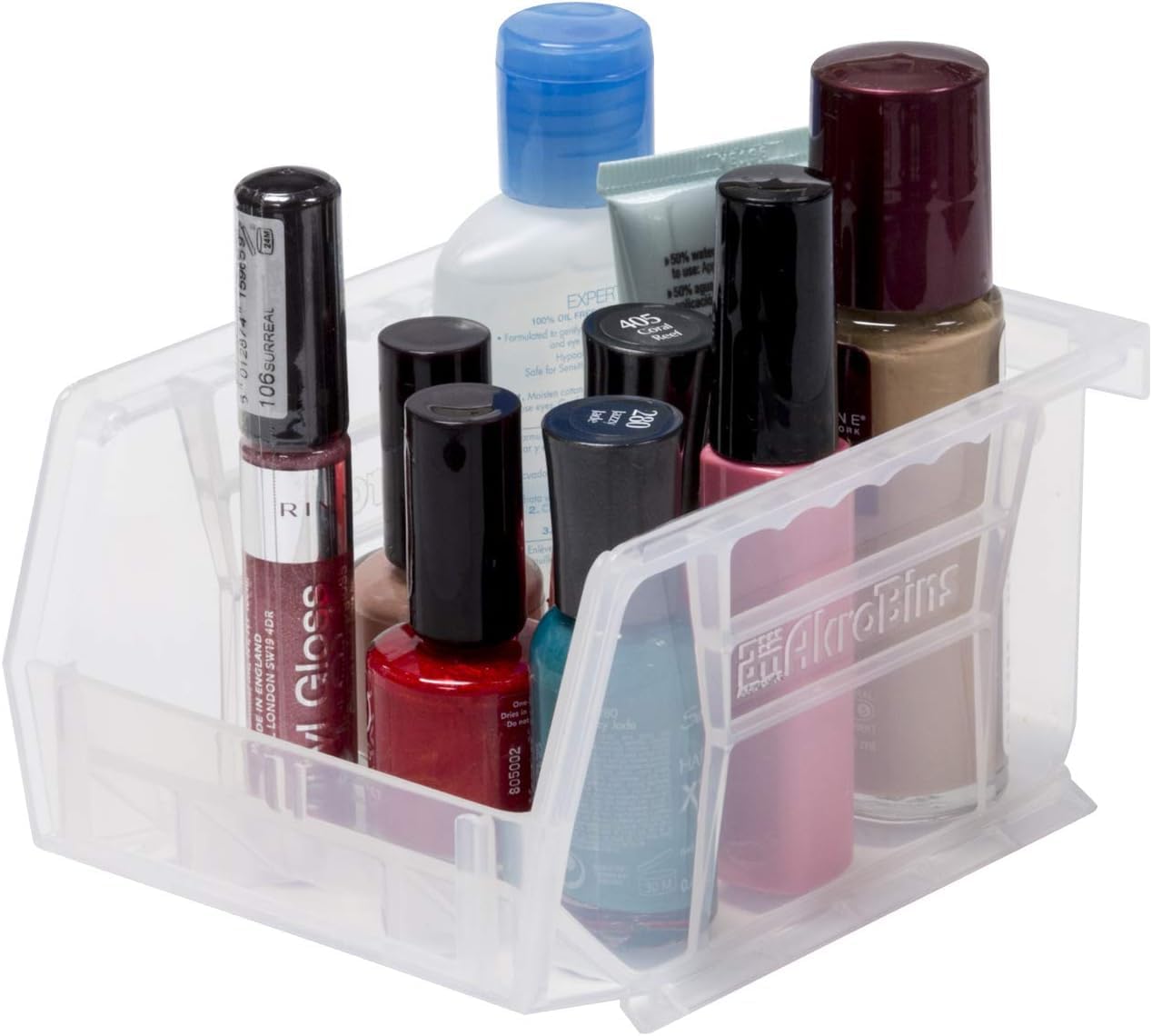 Akro-Mils 30210 AkroBins Plastic Storage Bins, 5"x4"x3", Clear, 24-Pack