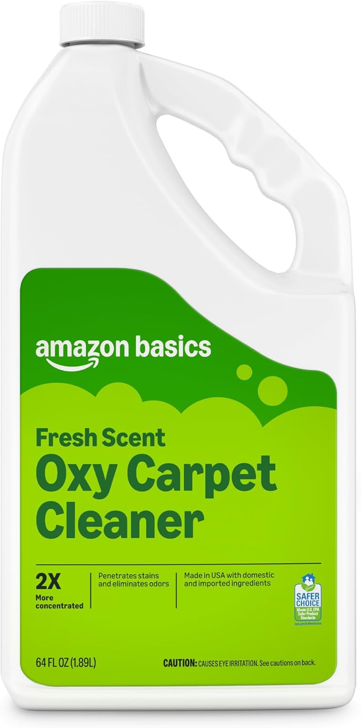 Amazon Basics Carpet Cleaner, Carpet Stain Remover, Fresh Scent, 64 fl oz, Packaging May Vary