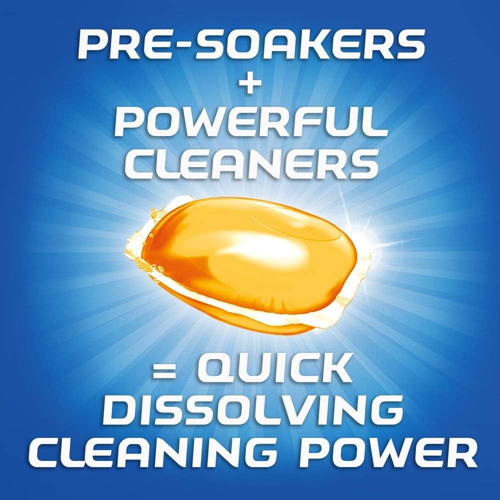 Finish Gelpacs Dishwasher Detergent Pods, Quick Dissolving Cleaning Power, Fights Grease & Dried-On Food, Easy-to-Use Pre-Measured Dishwasher Soap, Orange Scent, 84 Count