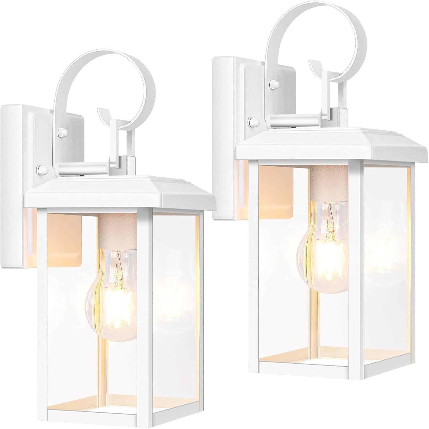 BesLowe 2-Pack Outdoor Wall Light Fixtures, Exterior Lighting Fixtures Wall Mount, Waterproof Porch Lights Outdoor Wall Sconces Lanterns, Modern Outside Lights for House Front Door Garage, Black