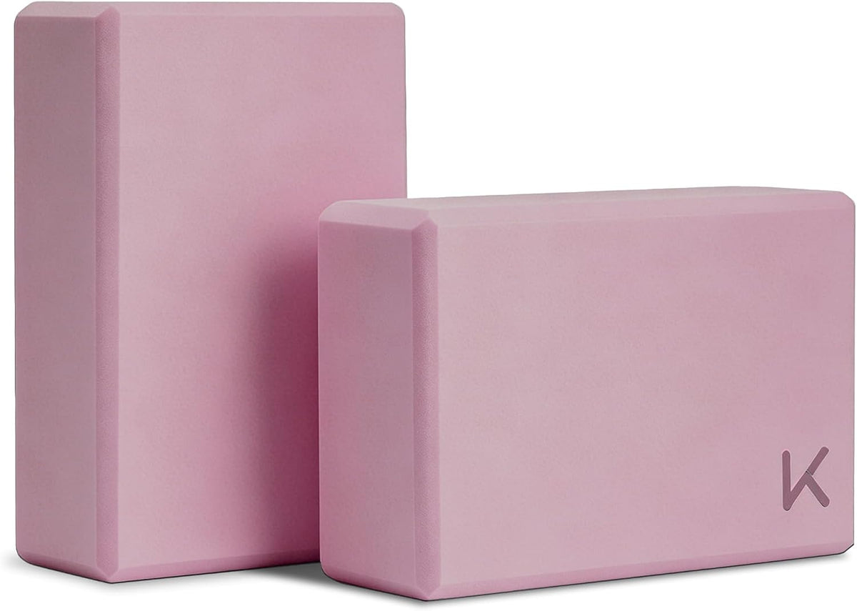 KEEP Yoga Block, High-Density EVA Foam 2 Pack Yoga Block with Non-Slip Textured Surface, Supportive, Lightweight - Ideal for Yoga