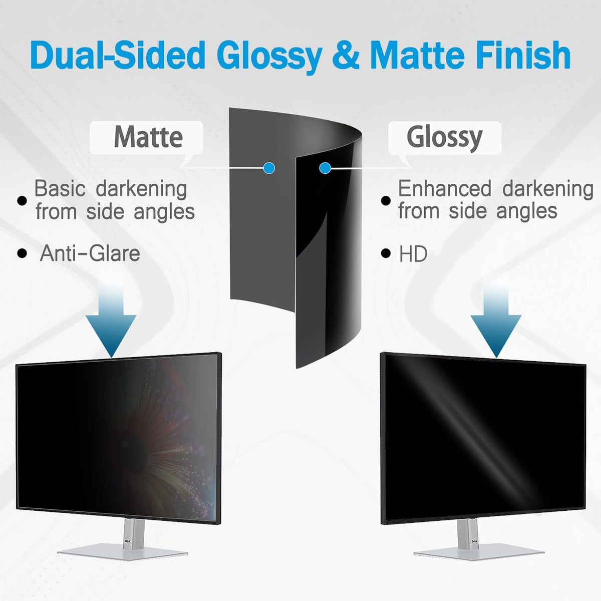 [2 Pack] 24 Inch Computer Privacy Screen for 16:9 Widescreen Monitor