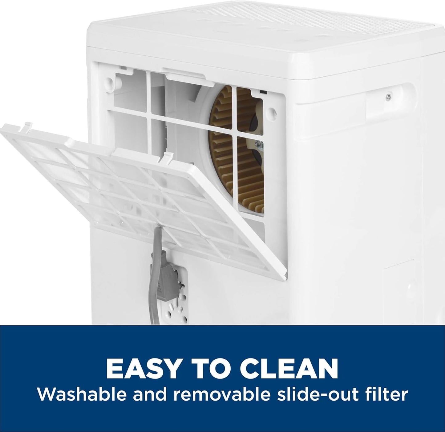 GE Portable Dehumidifier 25 Pint, Perfect for Bedroom, Basement & Garage or Rooms up to 1500 Sq Ft, Ideal for High Humidity Areas, Complete with Empty Bucket Alarm & Clean Filter Alert