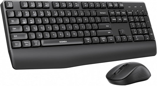 seenda COE200 Wireless Bluetooth Keyboard and Mouse Combo with Wrist Rest