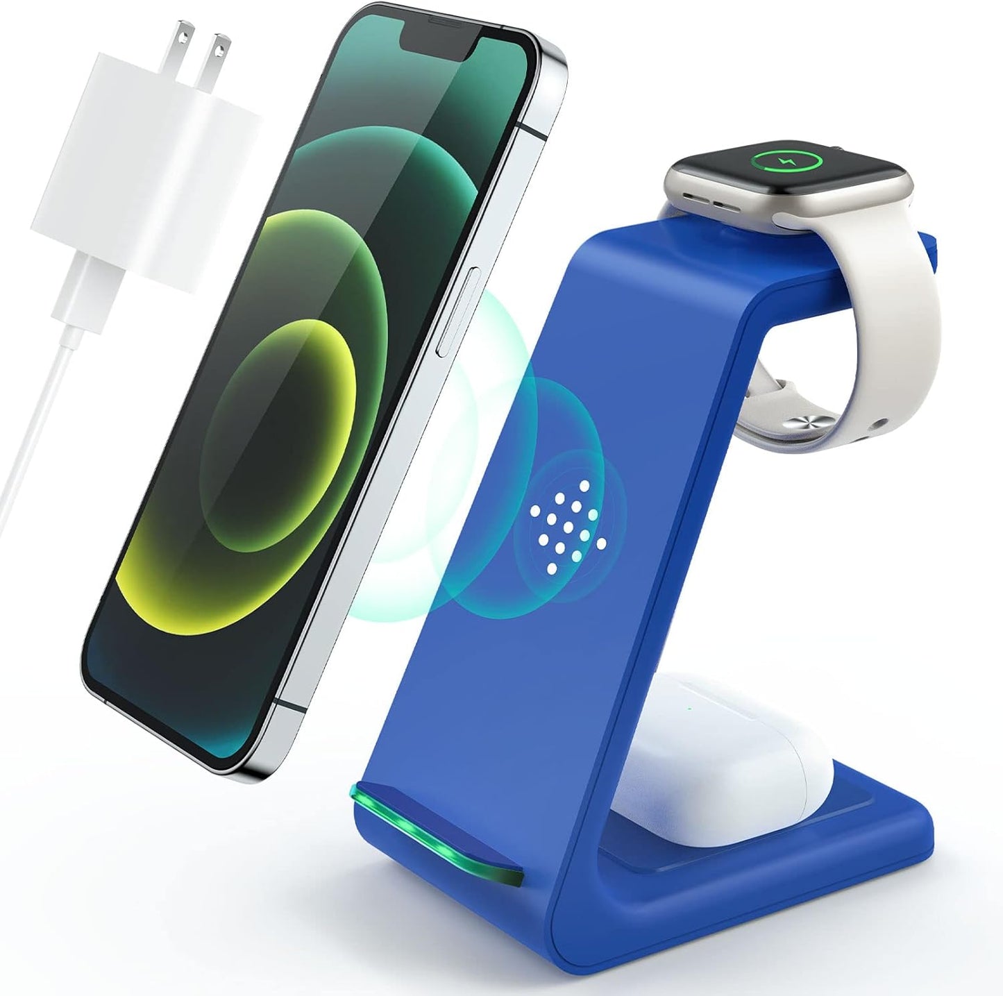 3 in 1 Wireless Charging Station, 2026 Upgraded Fast Desk Charger Station for iPhone 17 16 15 14 13 12 Pro Max Plus, Charger Stand for Apple Watch 11 10 9 8 7 6 5 4 3 2 Ultra SE, Airpods 4 3 2 Pro