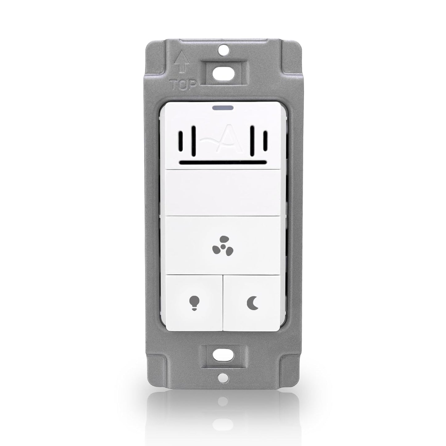 Akicon Humidity Sensor and Light Switch for Bathroom Exhaust Fan, Ventilation Fan, LED Light, Night Light, Air Moisture Control,Timer Switch for Bathroom Fan, 3A, UL Listed, White