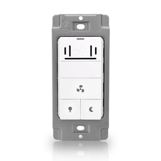Akicon Humidity Sensor and Light Switch for Bathroom Exhaust Fan, Ventilation Fan, LED Light, Night Light, Air Moisture Control,Timer Switch for Bathroom Fan, 3A, UL Listed, White