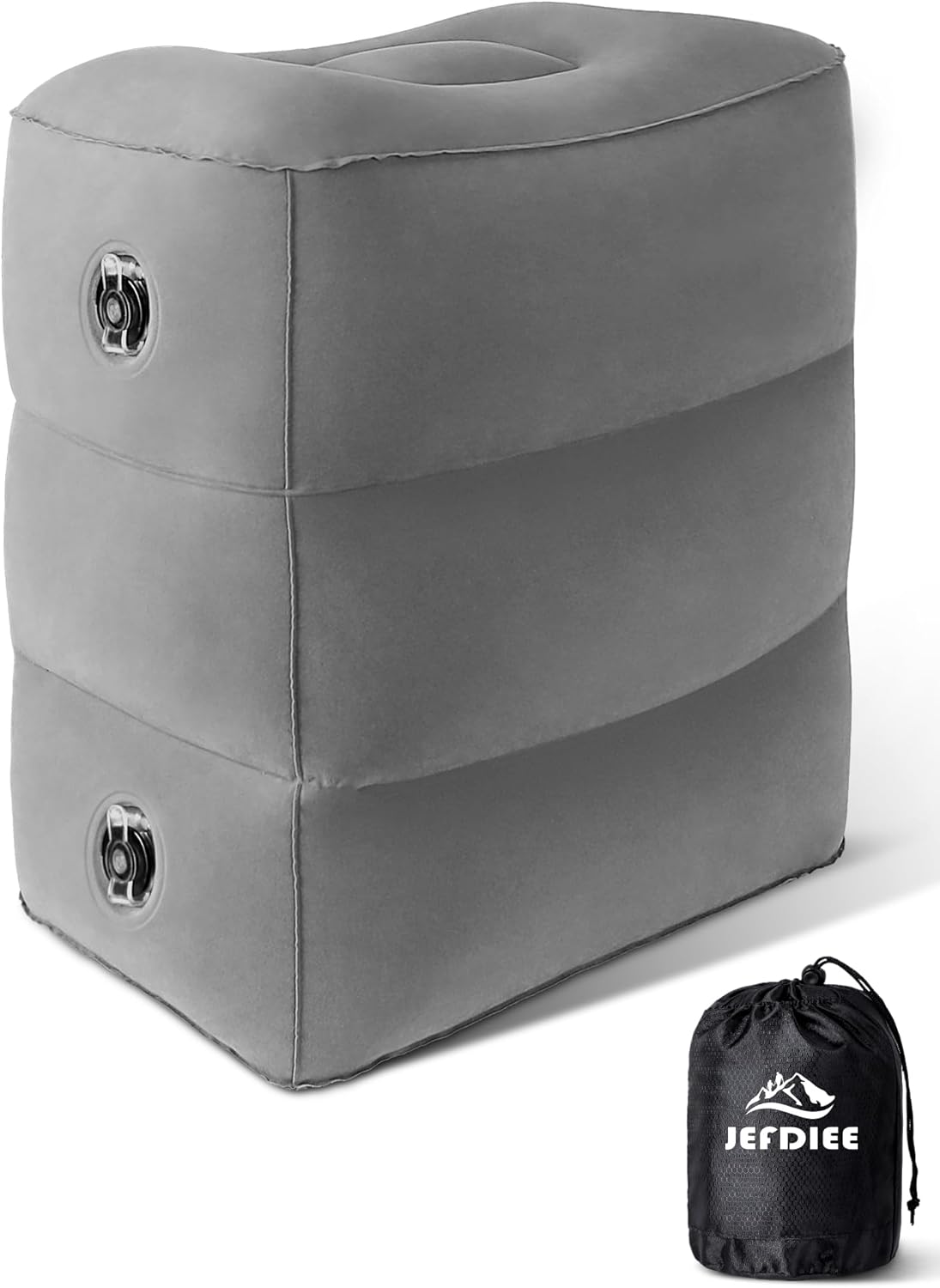 Inflatable Foot Rest Pillow, Kids Airplane Bed, Adjustable 3 Layers Height Leg Rest Pillow, Airplane Travel Essentials Great for Office, Home, Trains, Cars