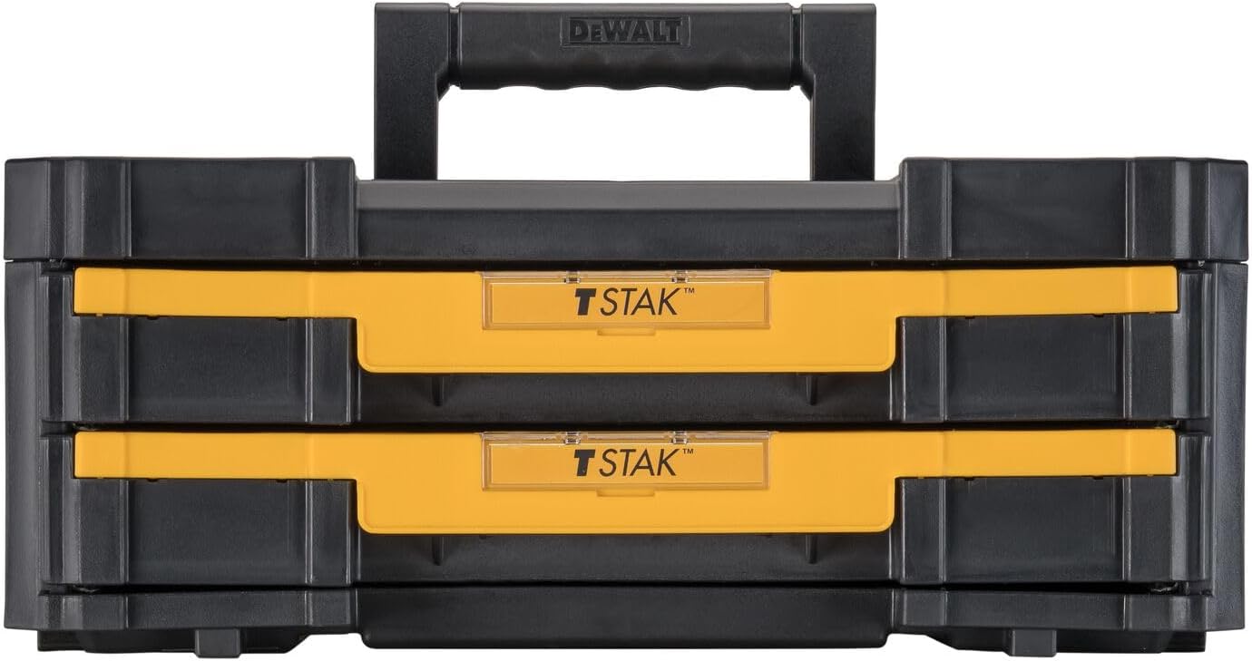 DEWALT TSTAK Tool Storage Organizer with Double Drawers, Holds Up to 16.5 lbs. (DWST17804)