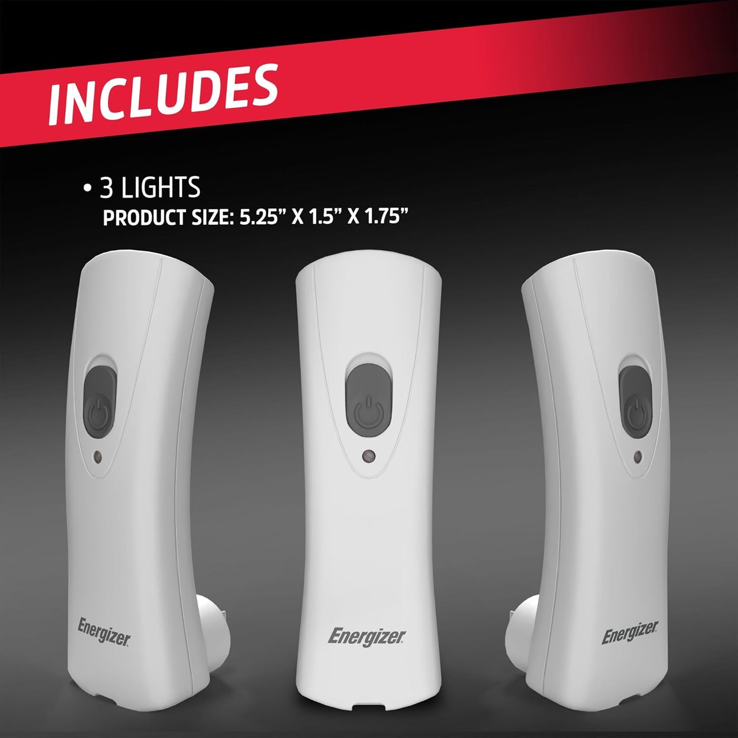 Energizer Auto-On LED Flashlights Rechargeable (3-Pack) for Home Power Failure, Plug in LED Flashlight for Power Outage, Night Light, Hurricane Preparedness