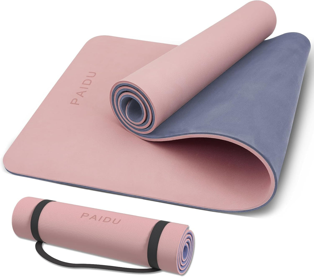 PAIDU POE Yoga Mat （10mm）Extra Thick Fitness Mat 72"x24" with Carry Strap