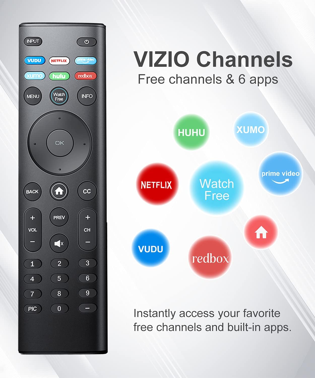 for Vizio smart tv Remote Replacement,Compatible with vizio TV D-Series,M-Series,V-Series,UHD LED LCD Smart TV