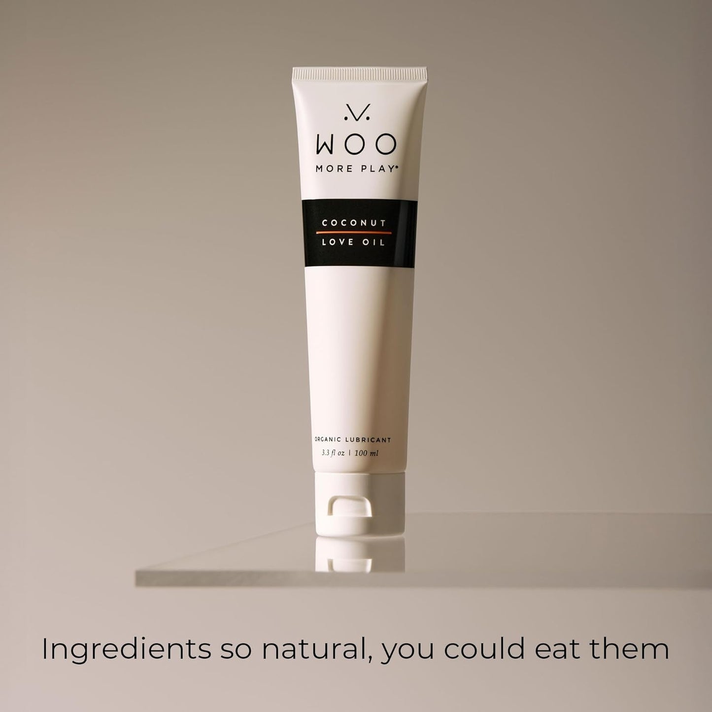Woo More Play Coconut Love Oil | Organic Coconut Oil Personal Lubricant for Men and Women | Natural and Clean Ingredients | Doubles as Massage Oil | Relaxing Scent | 3.3 fl Oz (3.3 Fl Oz (Pack of 1))