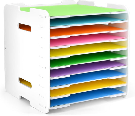 12x12 Paper Organizer, 10-Tier Stackable Scrapbook Storage