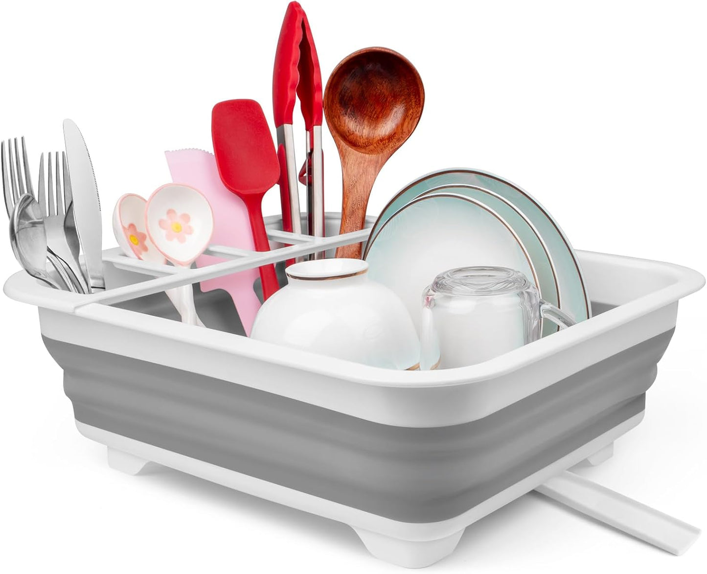 Collapsible Dish Drying Rack Portable Dish Drainers for Kitchen Counter with Drainboard, Kitchen Sink Organizer Basket RV Accessories Camper Storage and Organization Dish Rack Over Sink Drying Rack