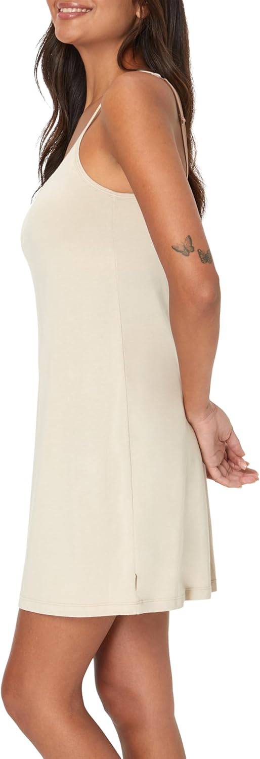 Hanes Women's Originals Sleep Dress, Comfywear Supersoft Sleep Slip Dress With Built-in Shelf Bra
