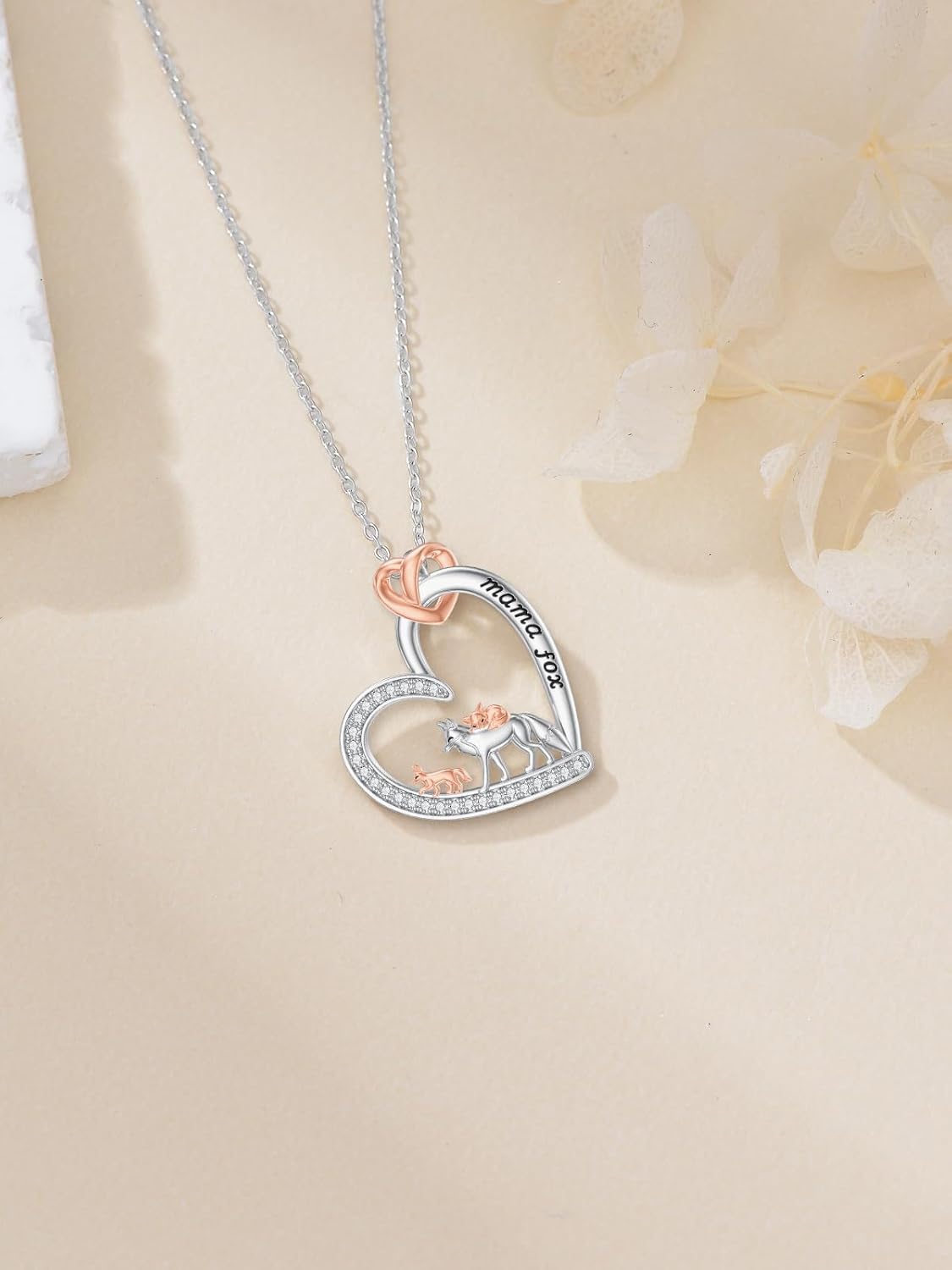 Mom Jewelry Gifts 925 Sterling Silver Mama Bear/Dinosaur/Cat/Bird/Chicken Necklace with 1 2 3 4 5 Cubs for Women Mother Wife Grandma