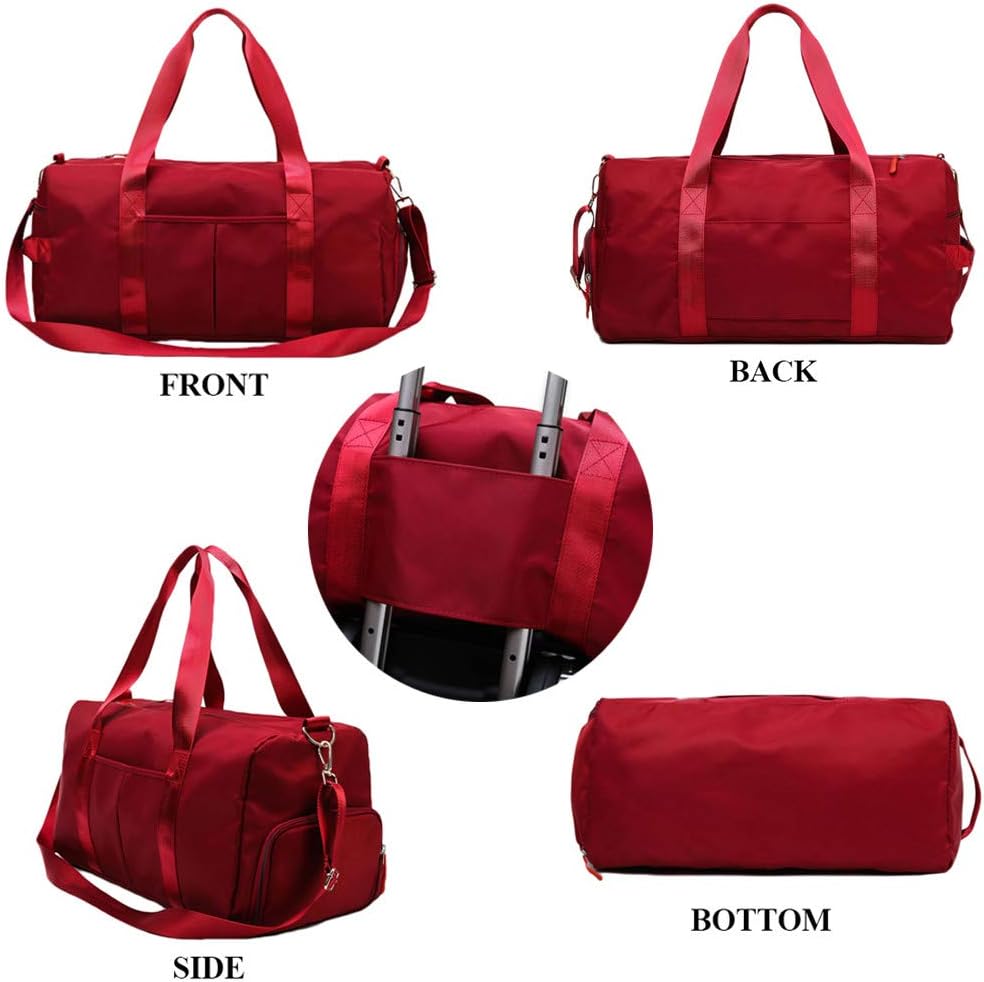 Sports Gym Bag for Women or Men Travel Duffel Bag with Wet Pocket and Shoes Compartment for Training Swim Yoga(Green)