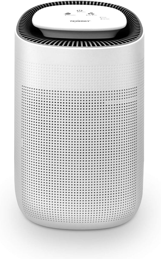 Tenergy Sorbi 1000ml Air Dehumidifier w/Purifying Function, True HEPA Filter, Auto Shutoff, Touch Control Adjustable Air Speed, Ultra-Quiet, Ideal for Closets & Bathrooms