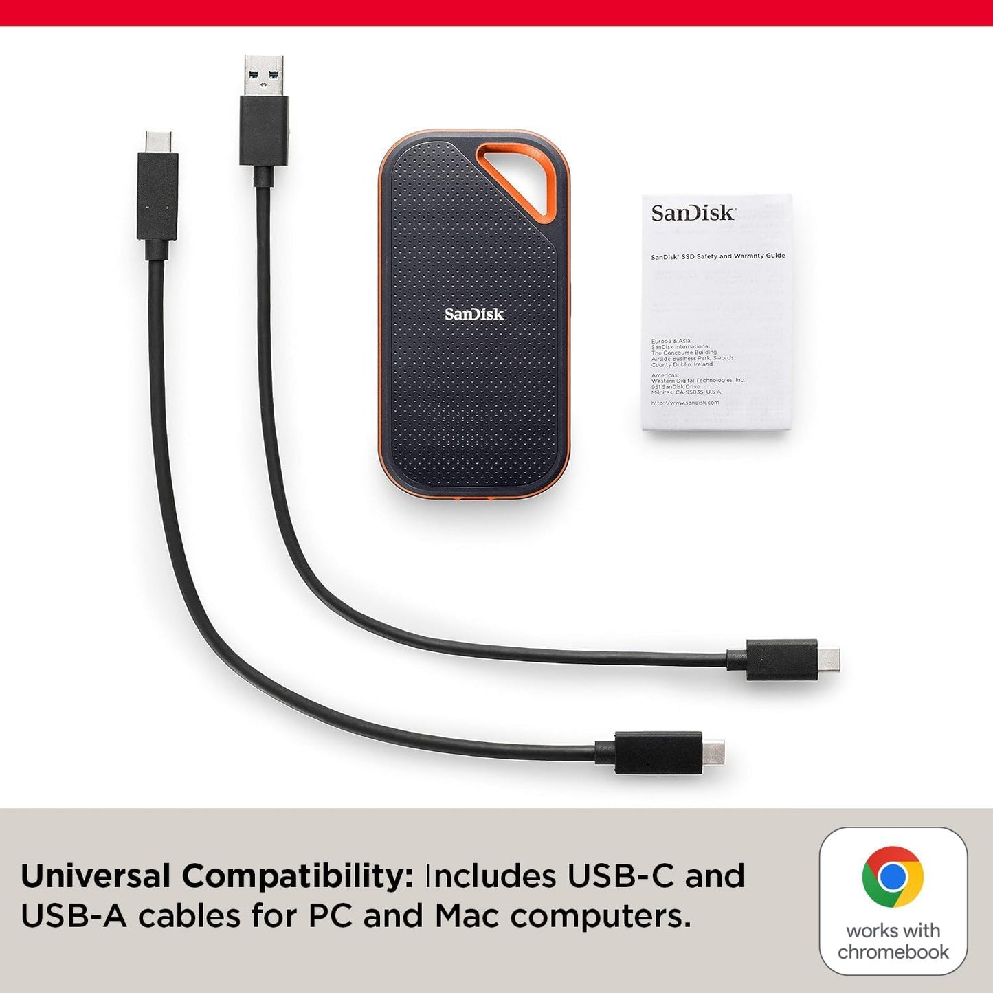 SANDISK 4TB Extreme PRO Portable SSD - Up to 2000MB/s - USB-C, USB 3.2 Gen 2x2, IP65 Water and Dust Resistance, Updated Firmware - External Solid State Drive - SDSSDE81-4T00-G25,Black