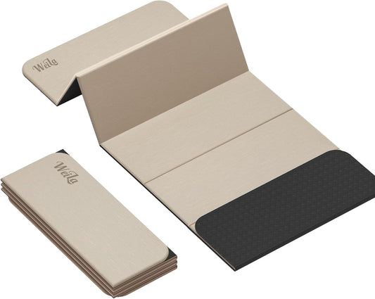 WEILA 1/2 Inch 70"x24" Foldable TPE Yoga Mat, Thick Non Slip Pilates Mat