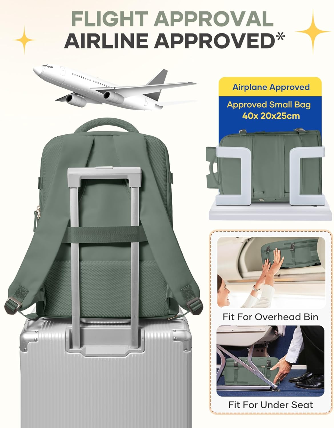 coofay Travel Backpack For Women Men Airline Approved Carry On Backpack Flight Approved Waterproof Sports Luggage Backpack Casual Daypack Small Hiking Backpacks