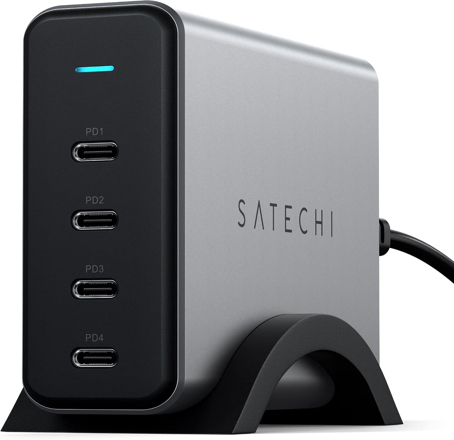 Satechi 165W 4-Port USB-C GaN Charging Station, for Laptops, Tablets | For laptops, tablets, and phones, compatible with MacBook Air/Pro/Neo, iPad Air/Pro, iPhone 17, Galaxy S25, Windows