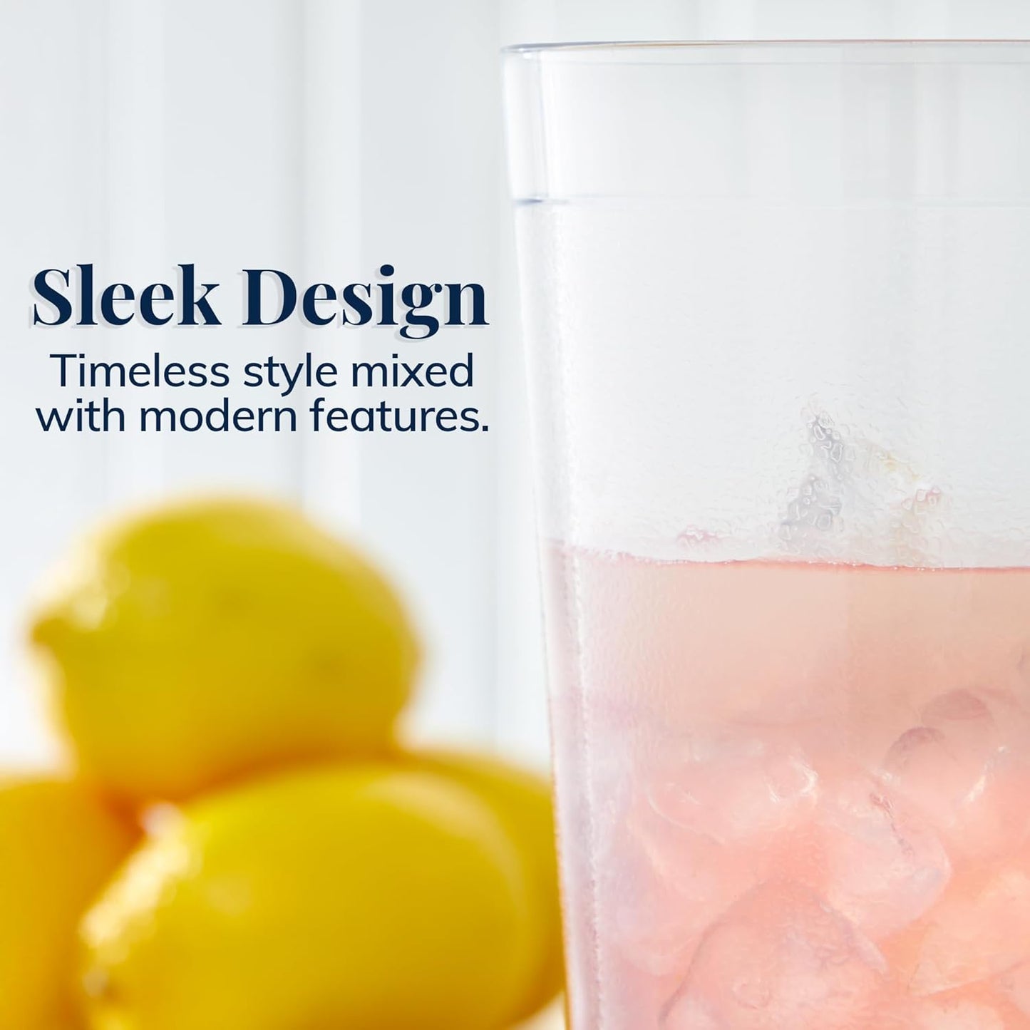 US Acrylic Cafe Plastic Reusable Tumblers (Set of 16) 20-ounce Water Cups in Clear | Value Set of Restaurant Style Drinking Glasses, Stackable, BPA-free, Made in the USA | Top-rack Dishwasher Safe