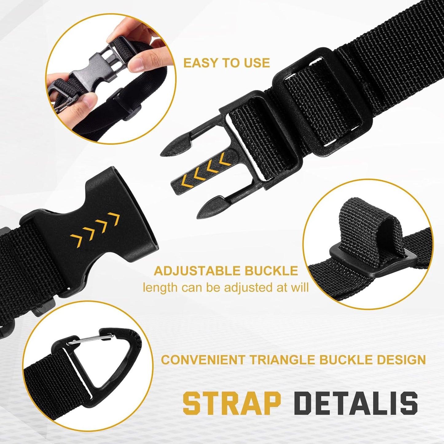 12 Pack 17 Inch Adjustable Extension Cord Holder Organizer with Triangle Clips for Garage Organization and Storage Heavy Duty Extension Cord Hanger for Men Workshop (Black)