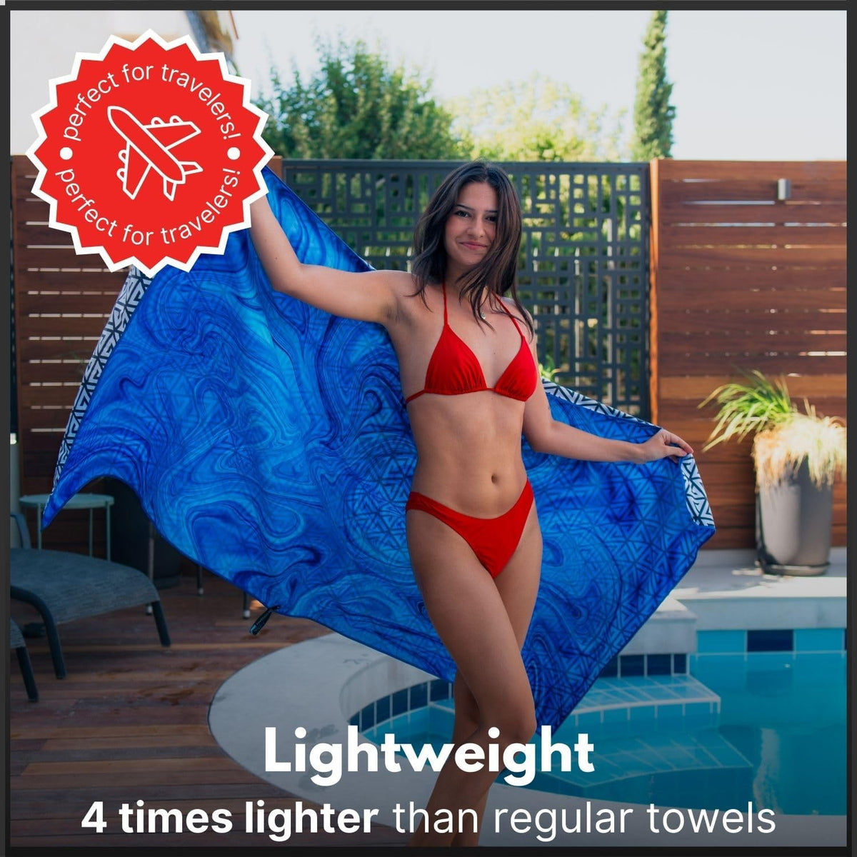 ECCOSOPHY Microfiber Beach Towel - Quick Dry, Sand Free and Oversized 71x35