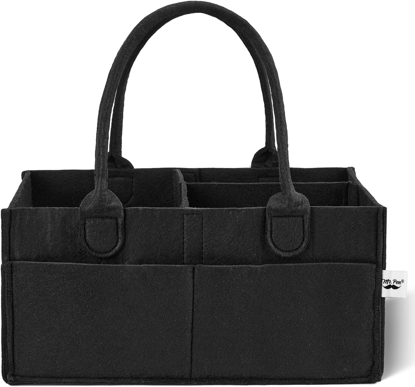 Mr. Pen- Baby Diaper Caddy Organizer, Black, Medium, Nursery Storage Bin and Car Organizer for Diapers and Baby Wipes