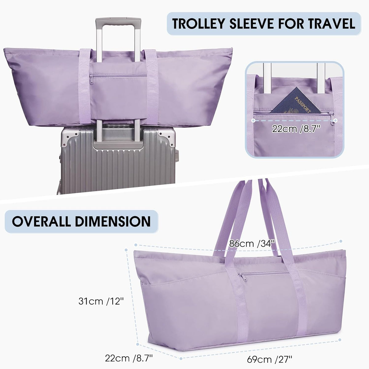 sportsnew Large Yoga Mat Bag Trolley Sleeve Gym Carrier Shoe Bag Wet Pocket