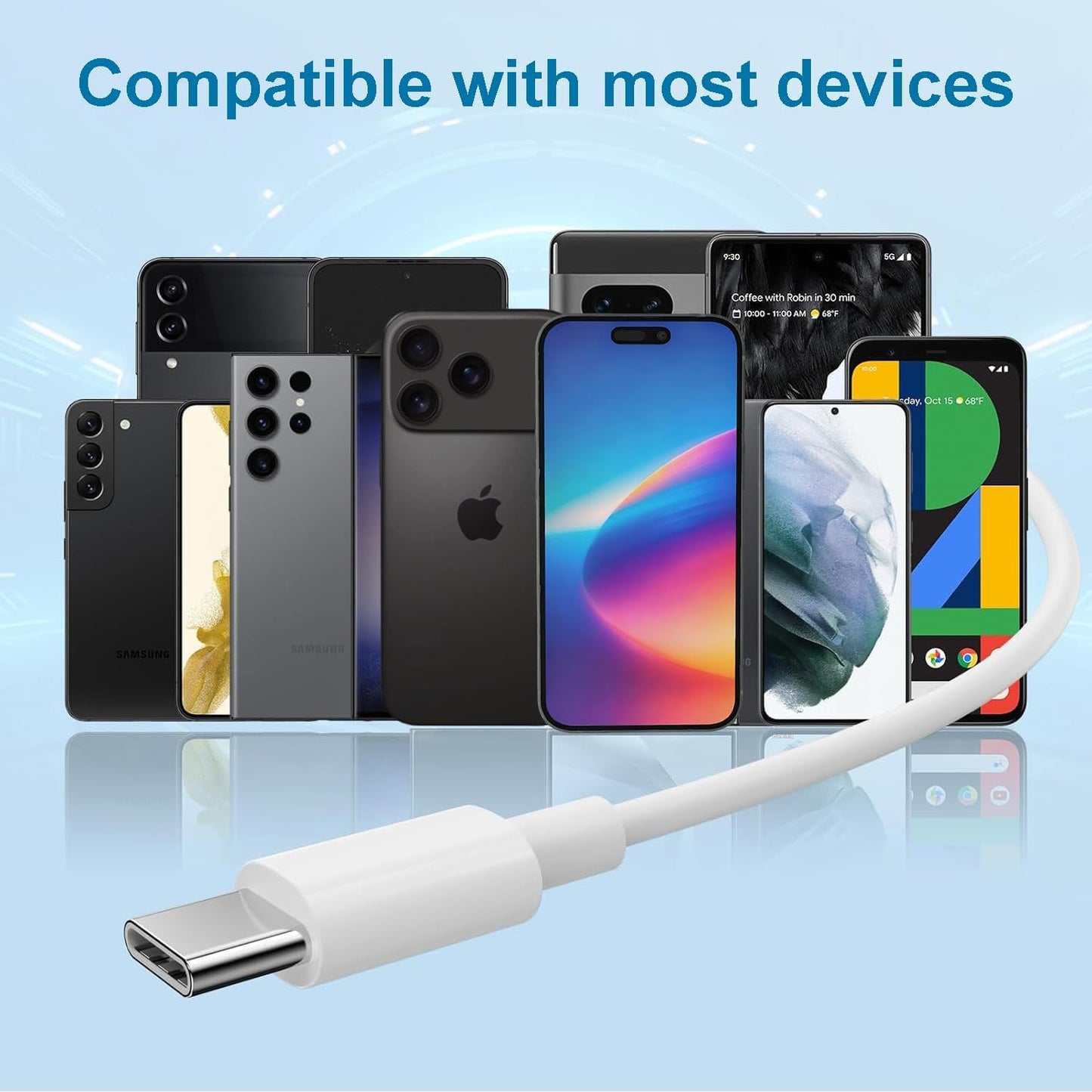 2 Pack-USB C Headphones for iPhone 17/16/15 Pro Max,Type C Earbuds Wired Earphones with Mic & Remote Control Noise Cancelling for iPhone 17/16/15 Plus/Air/Pro, iPad Pro, Galaxy S25/S24/S23/S22,Note 20