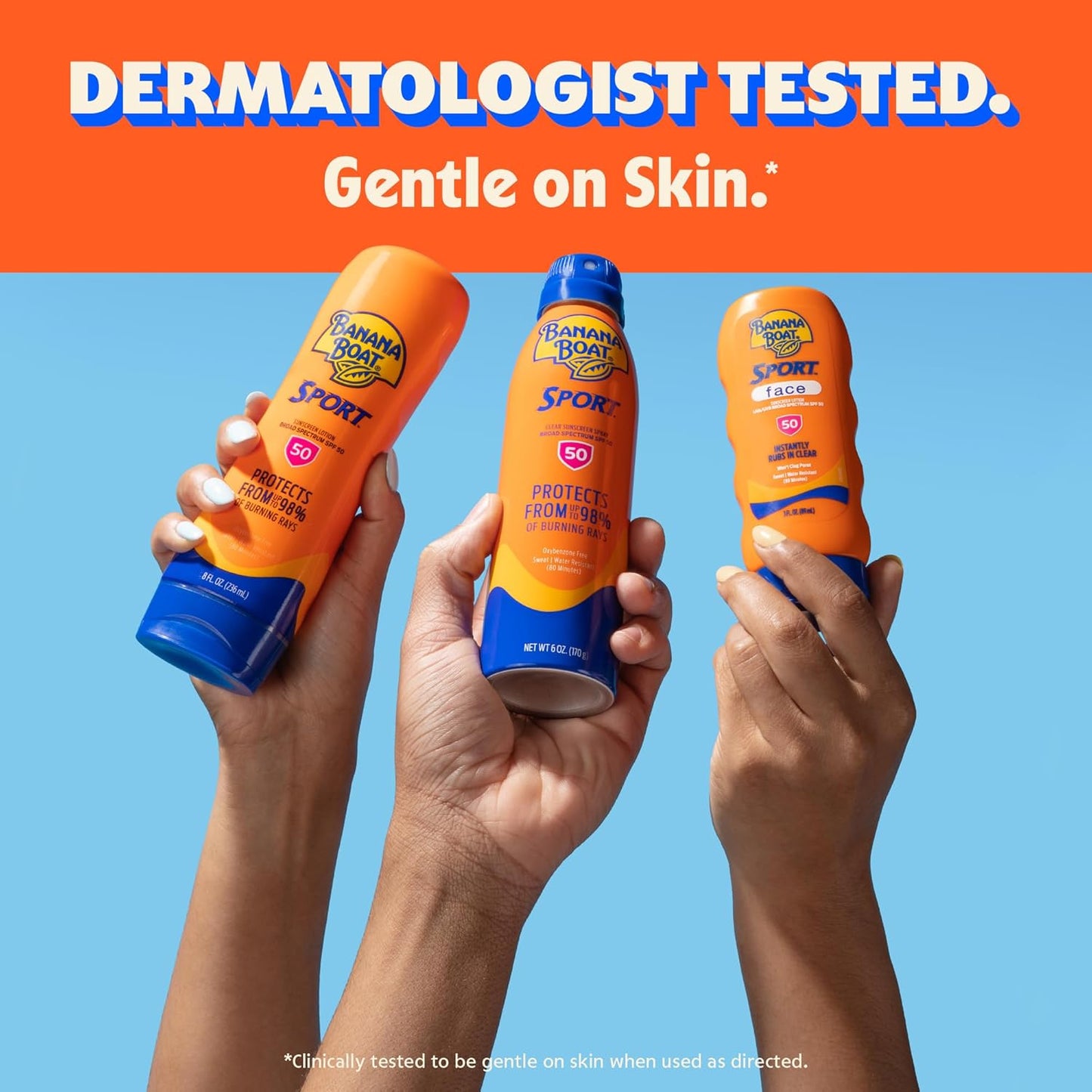 Banana Boat Sport Ultra SPF 50 Sunscreen Spray | Banana Boat Sunscreen Spray SPF 50, Water Resistant, Oxybenzone Free, Sunblock, 6oz each Twin Pack