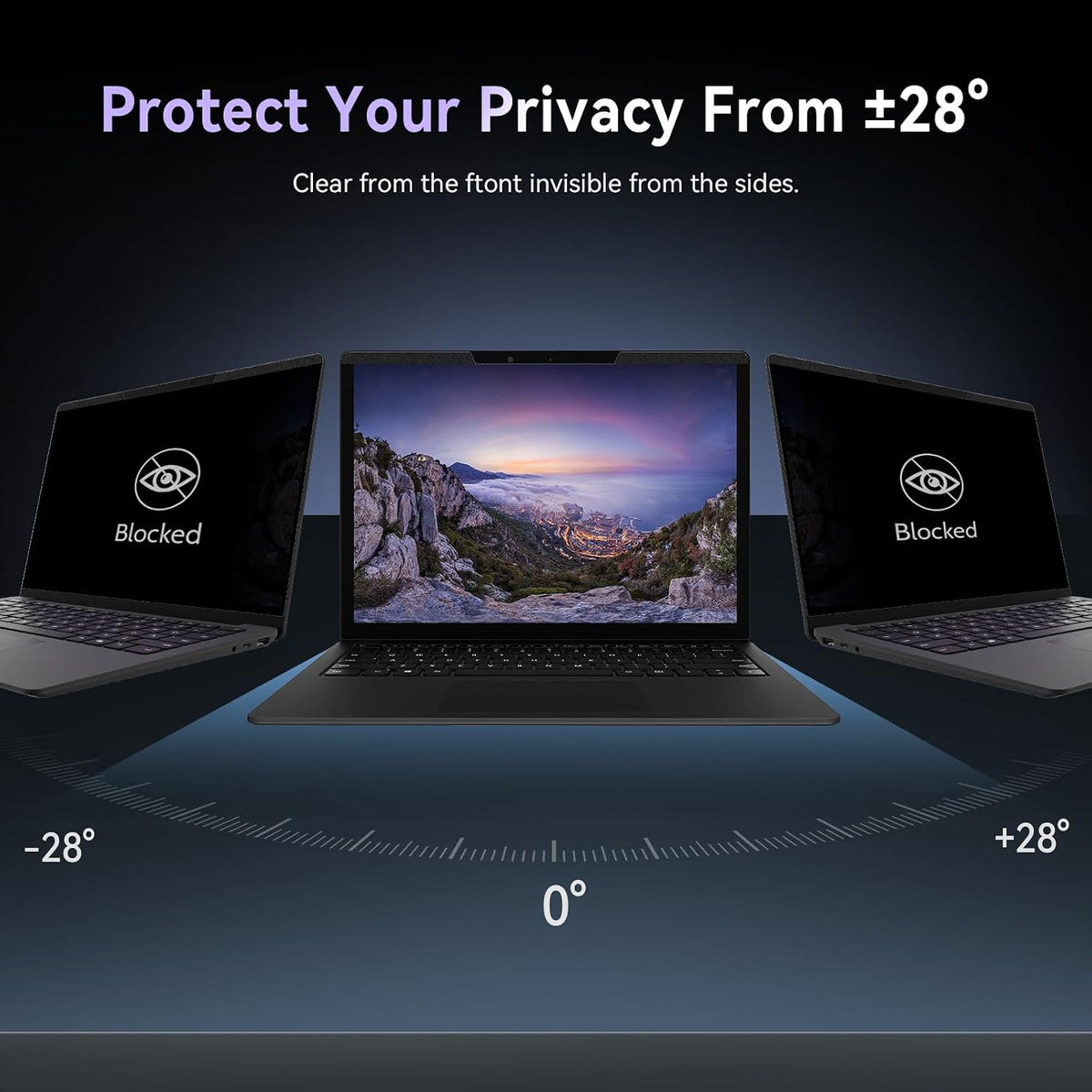 IPROKKO Magnetic Laptop Privacy Screen 15.6 Inch 16:9 Aspect Ratio
