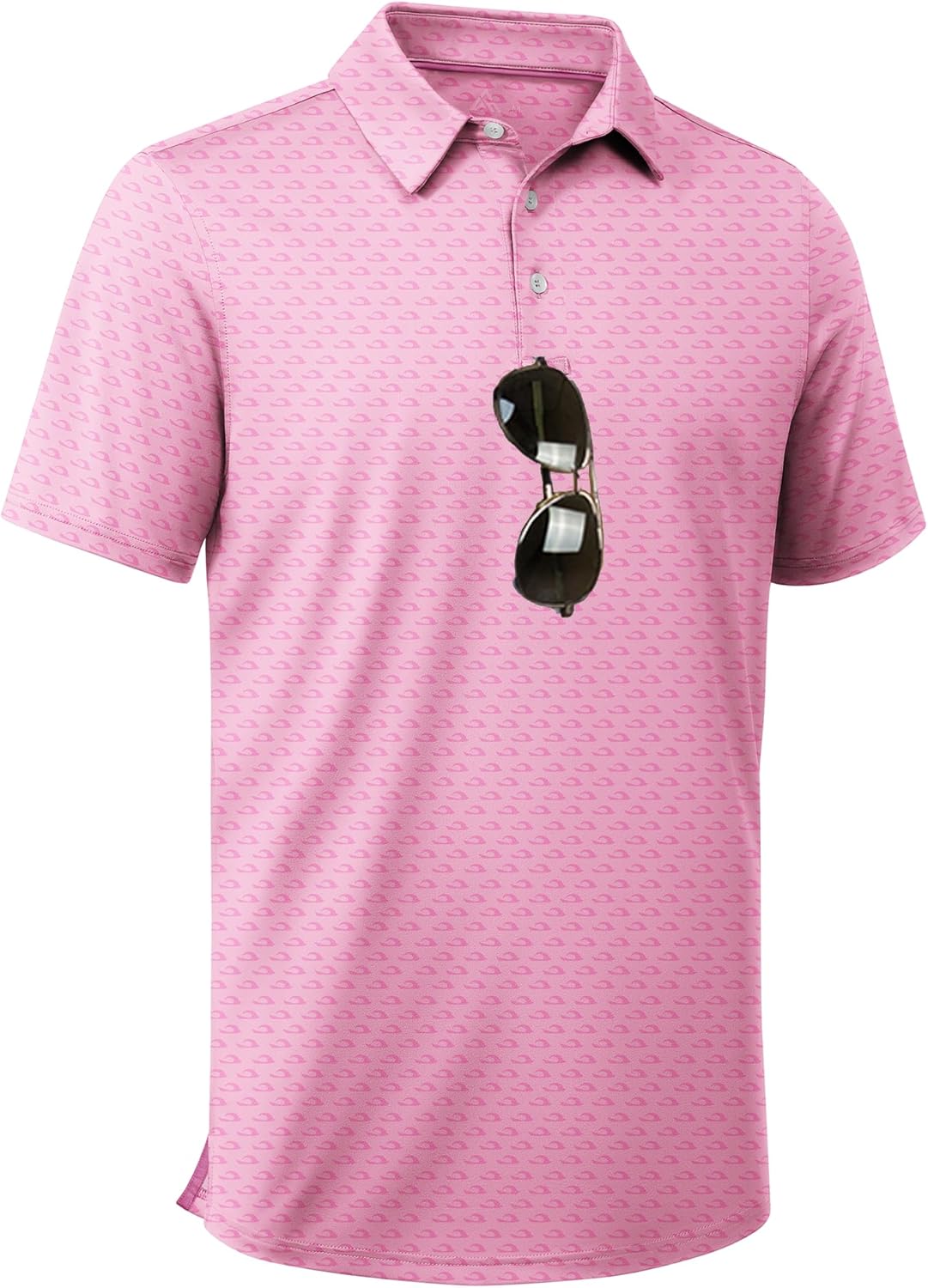 ZITY Men's Golf Shirts Short Sleeve Moisture Wicking Performance Print Patterns Casual Collared Golf Polo Shirt for Men