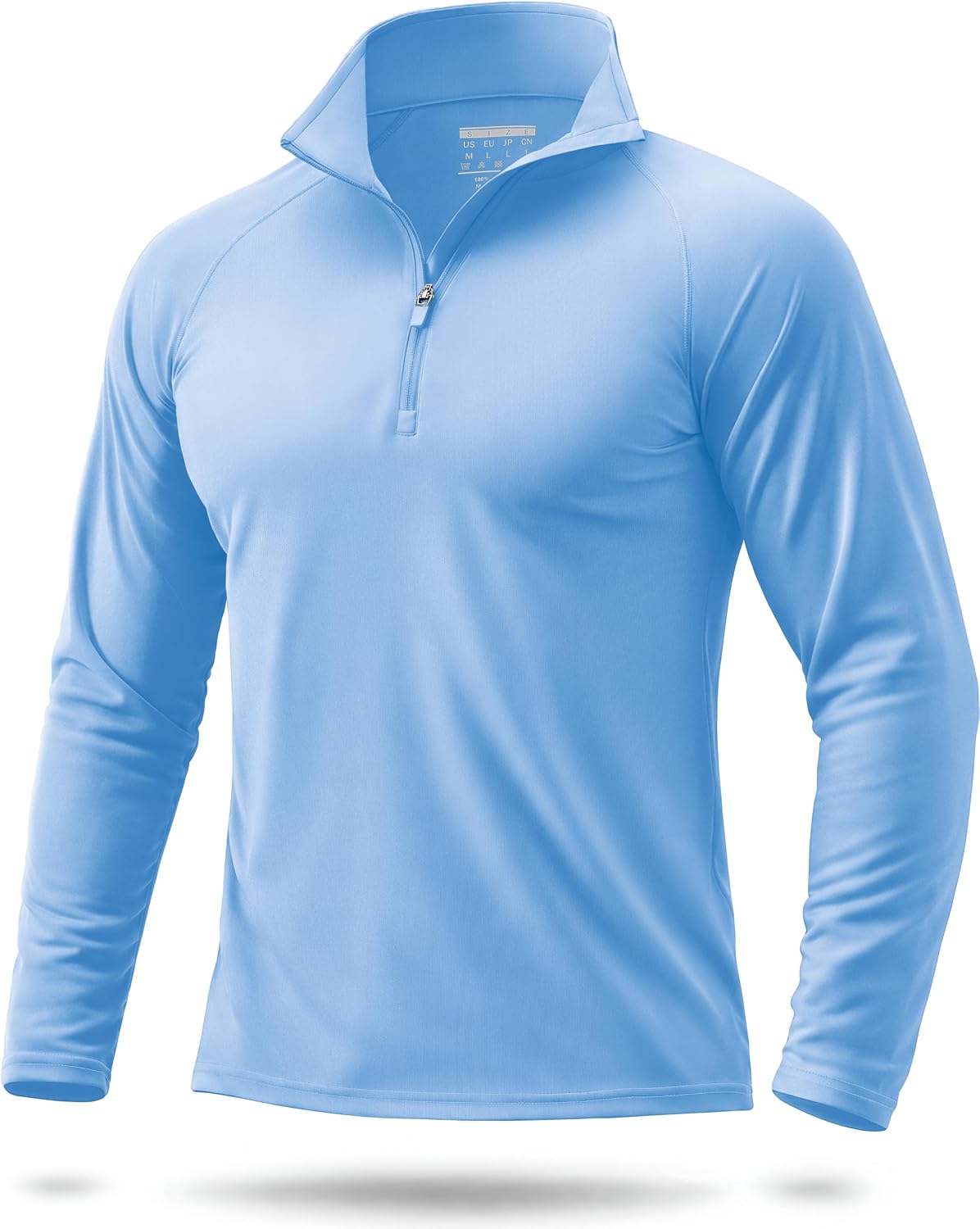 Boladeci Men's UPF 50+ Sun Shirts 1/4 Zip Long Sleeve SPF UV Protection Lightweight Quick Dry Quarter Zip Golf Shirts