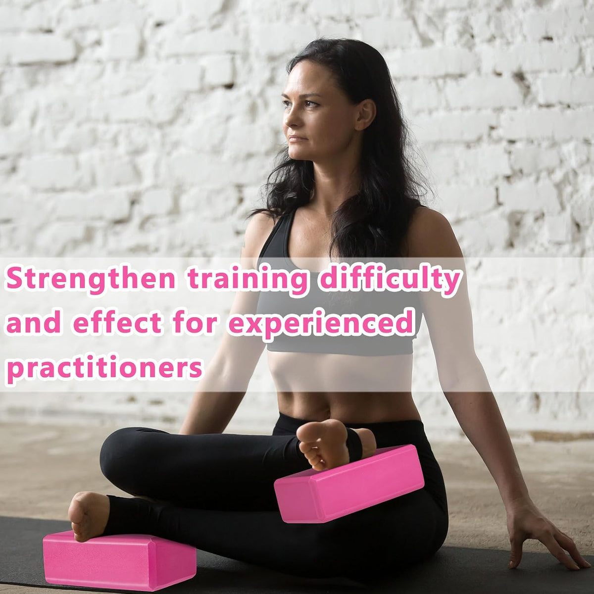 Honoson 20 Pcs Yoga Blocks Bulk 9''x6''x3'' High Density EVA Foam Blocks for Exercise Pilates Meditation, Lightweight Non-slip Surface, Improve Strength Balance Flexibility