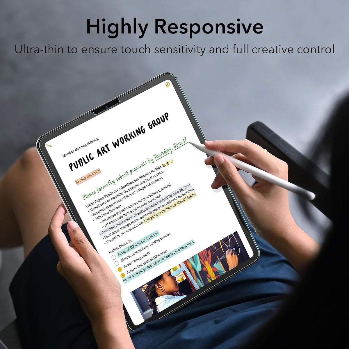 ESR 2 Pack Screen Protector for iPad Pro 12.9 Inch