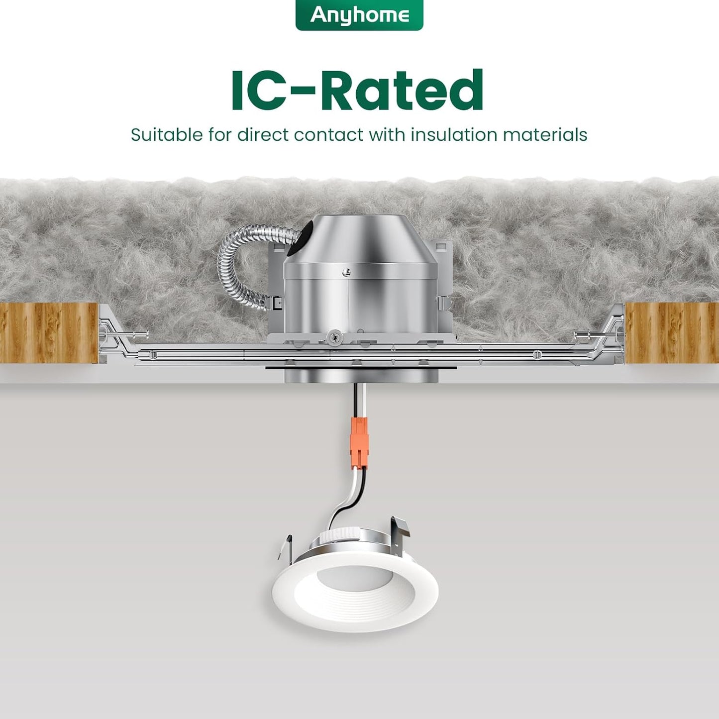 24 Pack 4 Inch Recessed Lighting Housing,Can Light Housing,New Construction Recessed Lighting,IC Rated & Air Tight,TP24 Connector,ETL Listed