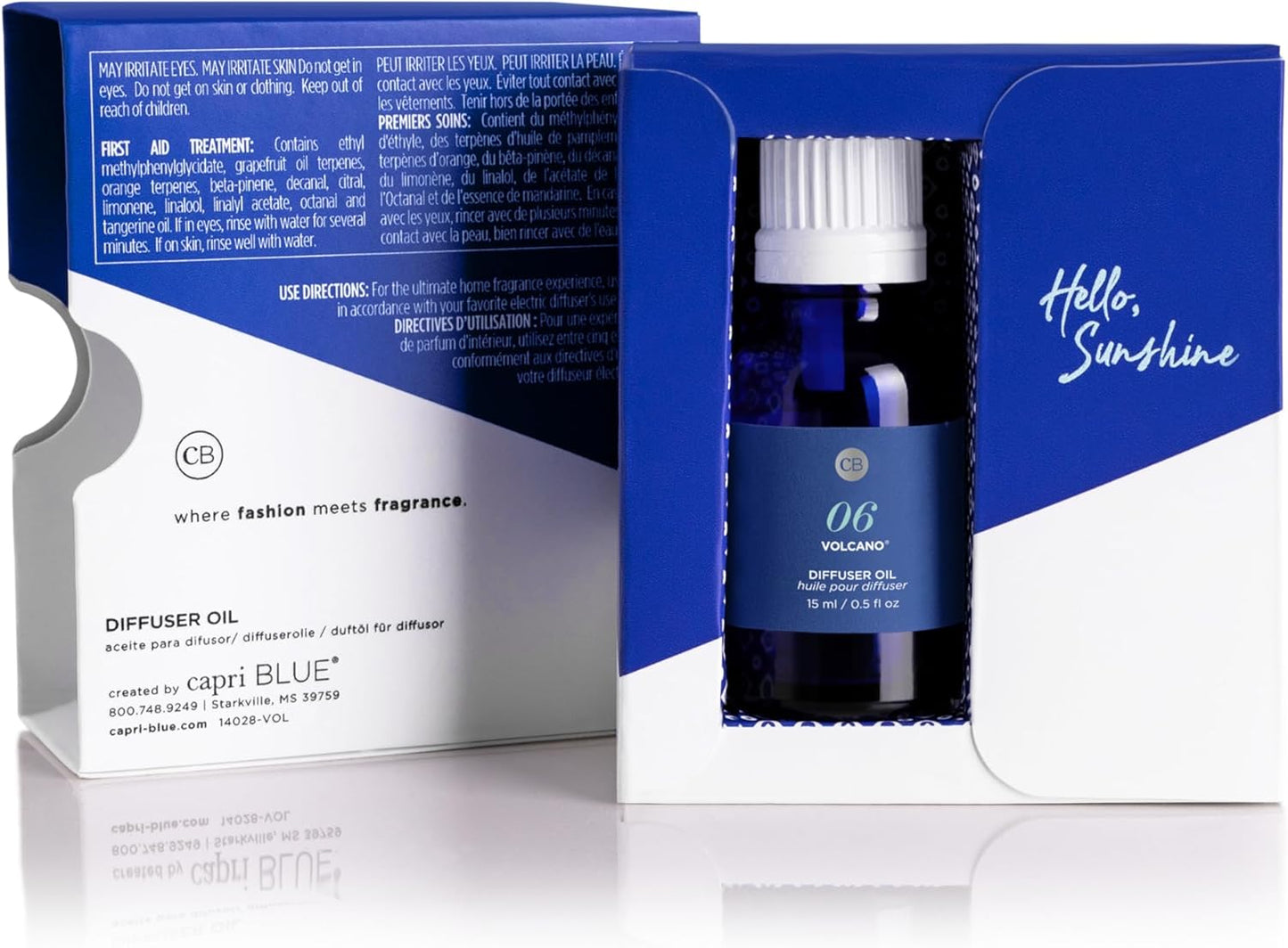 Capri Blue Diffuser Oil Refill - Premium Fragrance Oil - Use with Electric or Ultrasonic Diffusers for Home - Long Lasting Sugared Citrus Scent (Volcano, 0.5 fl oz)