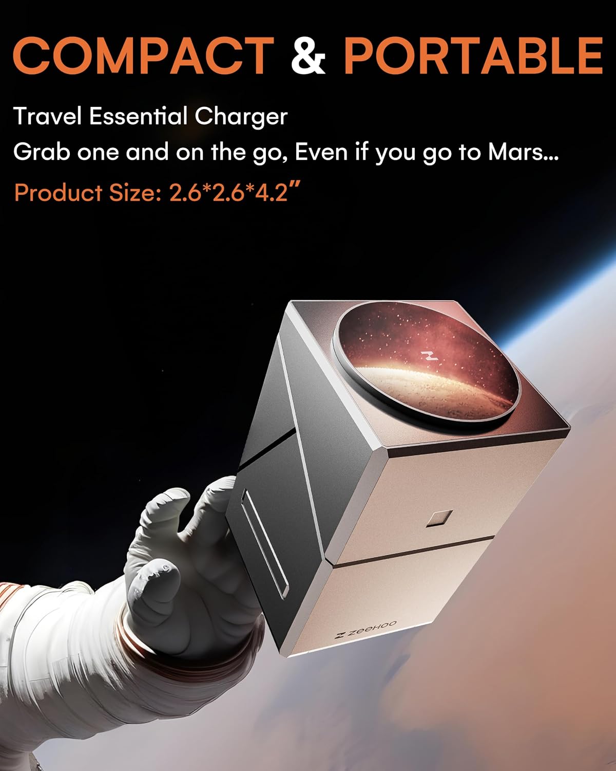 ZEEHOO 3 in 1 Charging Station for Apple, Mag-Safe for iPhone Charger, Certified Rotating Wireless Charger Stand for iPhone 17,16,15,14,13,12 Series, Apple Watch, AirPods (USB-C Charger Included)