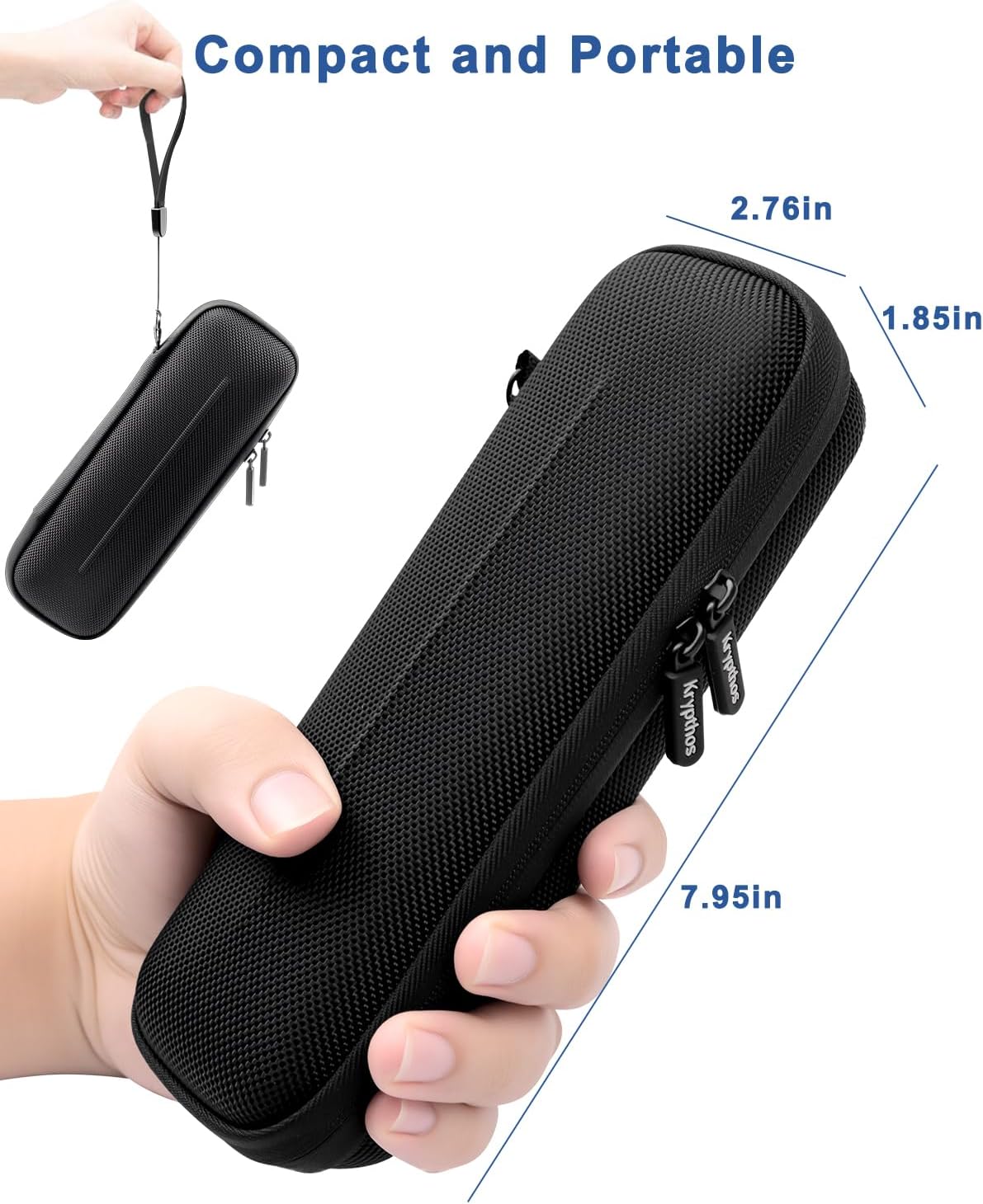 Krypthos Diabetic Supplies Travel Carrying Case, Daily Use Insulin Pen Holder Case for Insulin Vials, Insulin Pens, and Needle Storage